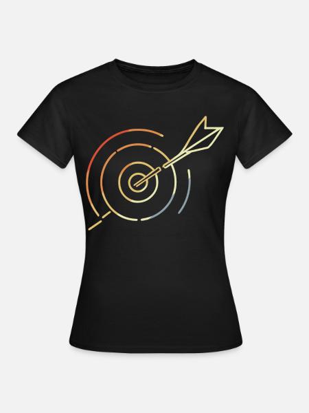 Bogensport Zielscheibe - Frauen T-Shirt - Schwarz