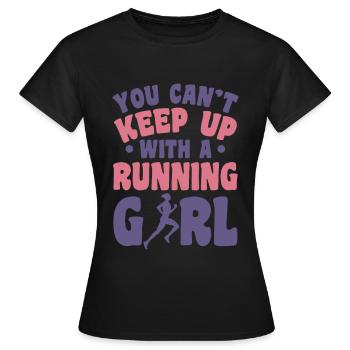 Runner - Women's T-Shirt - black - Front - AI Model Female 172 dark (172cm)