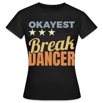 Breakdancer moyen - T-shirt Femme - noir - Devant - AI Model Female 172 dark (172cm)
