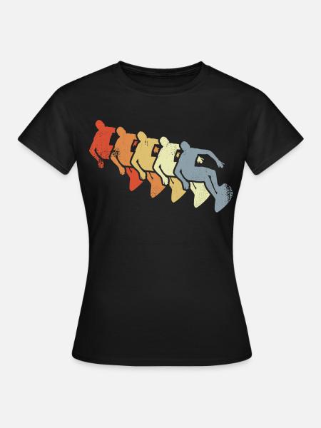 Surfen Retro Look - Frauen T-Shirt - Schwarz