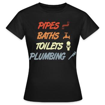 Plomberie - T-shirt Femme - noir - Devant - AI Model Female 172 dark (172cm)
