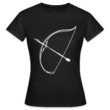 Arc et flèches - T-shirt Femme - noir - Devant - AI Model Female 172 dark (172cm)