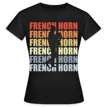 Klaxon rétro - T-shirt Femme - noir - Devant - AI Model Female 172 dark (172cm)