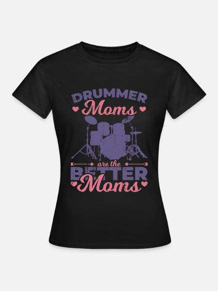 Drummer Mama - Frauen T-Shirt - Schwarz