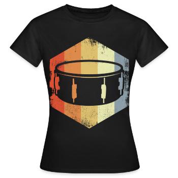 Caisse claire Vintage - T-shirt Femme - noir - Devant - AI Model Female 172 dark (172cm)