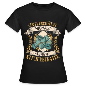 Steuerberater Geschenk Finanzen Lustig - Frauen T-Shirt - Schwarz - Vorne - AI Model Female 172 dark (172cm)