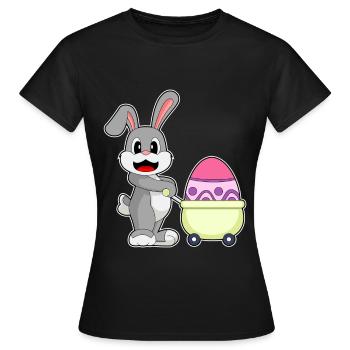 Achats de Pâques Bunny - T-shirt Femme - noir - Devant - AI Model Female 172 dark (172cm)