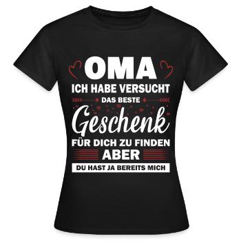 Beste Oma Geschenk Lustiger Spruch Enkel - Frauen T-Shirt - Schwarz - Vorne - AI Model Female 172 dark (172cm)