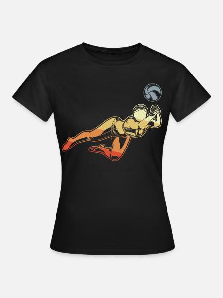 Beach Volleyball Frau - Frauen T-Shirt - Schwarz