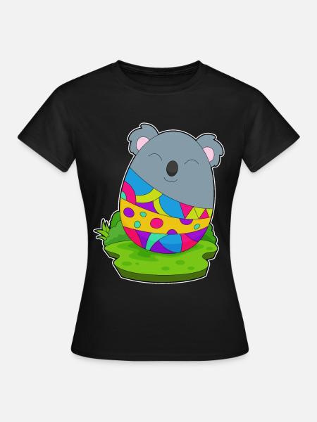 Koala Ostern Osterei - Frauen T-Shirt - Schwarz