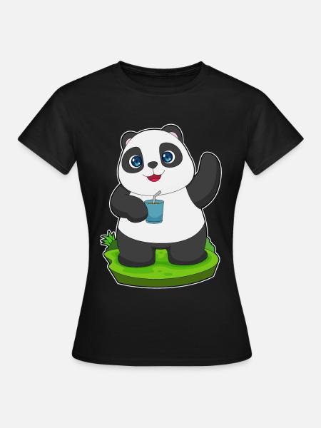 Panda Saft - Frauen T-Shirt - Schwarz