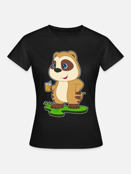 Erdmännchen Saft - Frauen T-Shirt - Schwarz