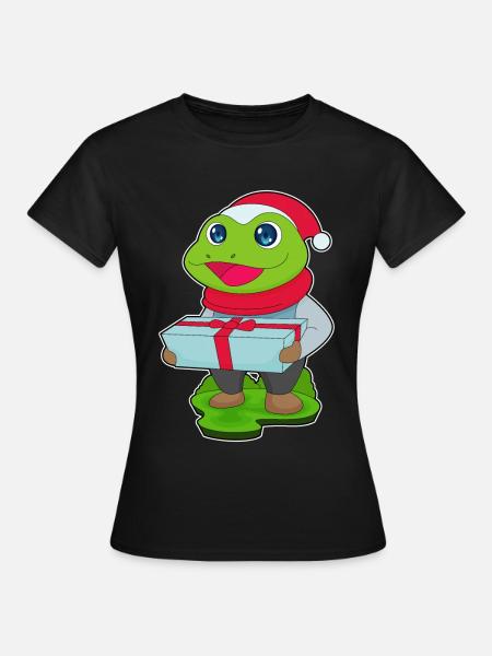 Frosch Weihnachten Paket - Frauen T-Shirt - Schwarz