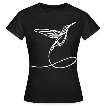 Strange White Bird - Women's T-Shirt - black - Front - AI Model Female 172 dark (172cm)