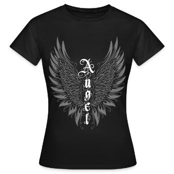 Ange ailé Ange ailé - T-shirt Femme - noir - Devant - AI Model Female 172 dark (172cm)