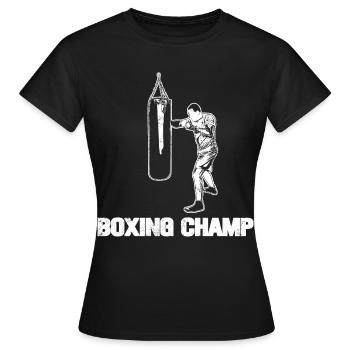 Boxing Champ - Frauen T-Shirt - Schwarz - Vorne - AI Model Female 172 dark (172cm)