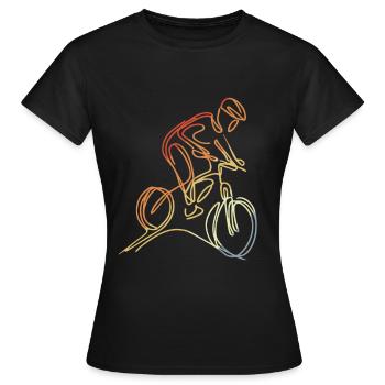 Look vintage de vététiste - T-shirt Femme - noir - Devant - AI Model Female 172 dark (172cm)