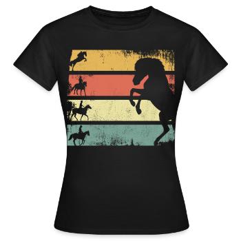Equitation - Women's T-Shirt - black - Front - AI Model Female 172 dark (172cm)