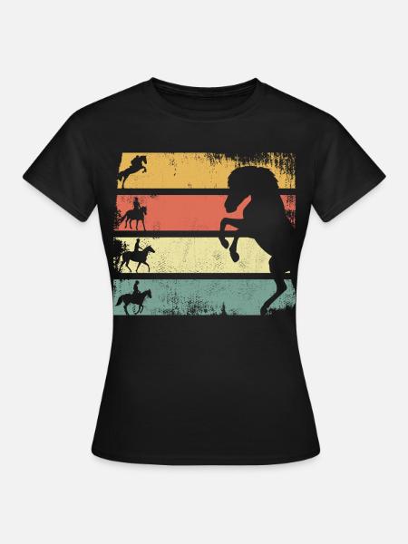 Reitsport - Frauen T-Shirt - Schwarz
