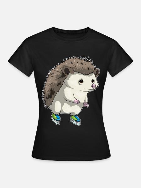 Igel Eislaufen Schlittschuhe - Frauen T-Shirt - Schwarz