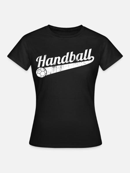 Lustiger Handball - Frauen T-Shirt - Schwarz