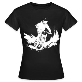 Vététistes - T-shirt Femme - noir - Devant - AI Model Female 172 dark (172cm)