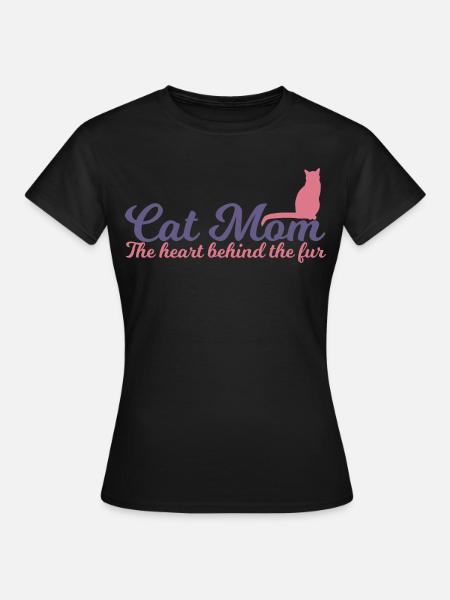 Katzen Mama - Frauen T-Shirt - Schwarz