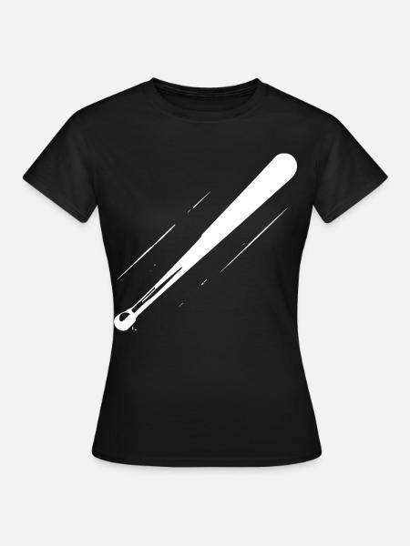 Baseballschläger Zeichnung - Frauen T-Shirt - Schwarz