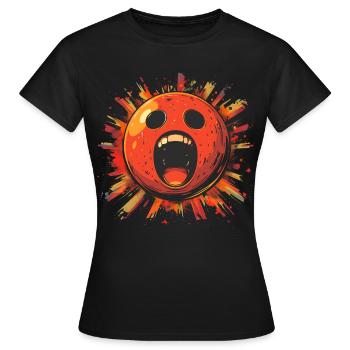 Gruselige Bowlingkugel - Frauen T-Shirt - Schwarz - Vorne - AI Model Female 172 dark (172cm)