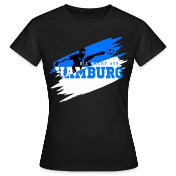 Fußball Hamburg Norden Fan - Frauen T-Shirt - Schwarz - Vorne - AI Model Female 172 dark (172cm)