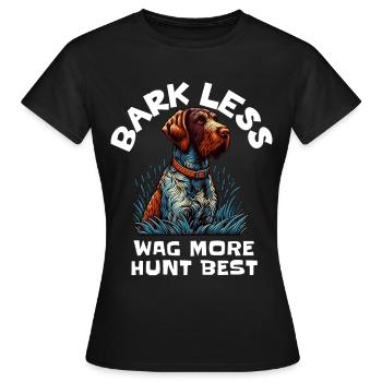 Jagdhund Jagdsaison Jagdliebhaber Vierbeiner - Frauen T-Shirt - Schwarz - Vorne - AI Model Female 172 dark (172cm)