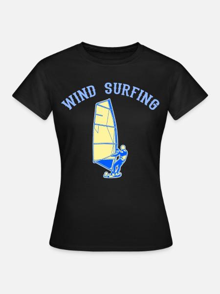 Windsurfen - Frauen T-Shirt - Schwarz