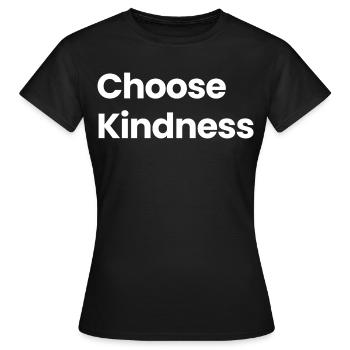 Wählen. Freundlichkeit - Frauen T-Shirt - Schwarz - Vorne - AI Model Female 172 dark (172cm)