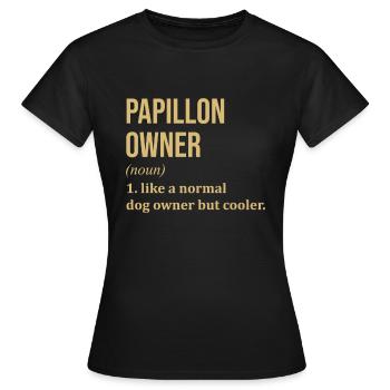 Papillon - Frauen T-Shirt - Schwarz - Vorne - AI Model Female 172 dark (172cm)