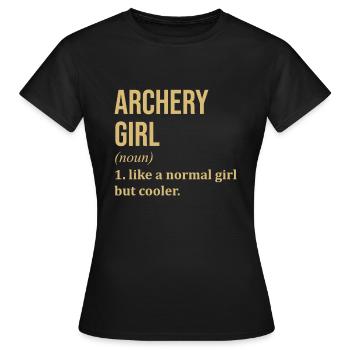 Bogenschießen Bogenschießen Bogenschießen - Frauen T-Shirt - Schwarz - Vorne - AI Model Female 172 dark (172cm)