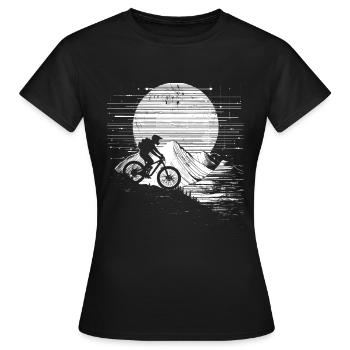 Croquis de vététiste - T-shirt Femme - noir - Devant - AI Model Female 172 dark (172cm)