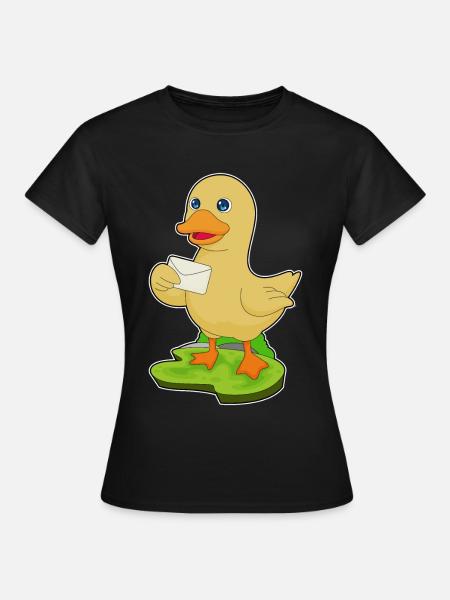 Ente Brief - Frauen T-Shirt - Schwarz