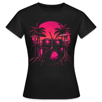 Trapset Style rétro - T-shirt Femme - noir - Devant - AI Model Female 172 dark (172cm)