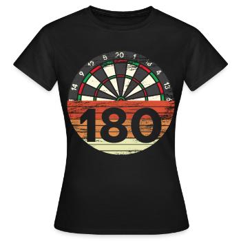 Vintage Dartboard - Women's T-Shirt - black - Front - AI Model Female 172 dark (172cm)