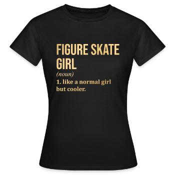 Eiskunstlauf - Frauen T-Shirt - Schwarz - Vorne - AI Model Female 172 dark (172cm)