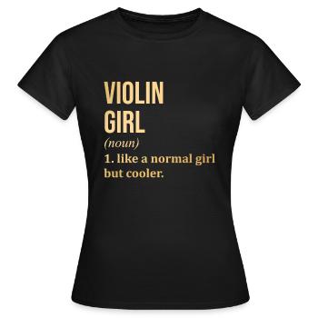 Violin Violin Violin - Women's T-Shirt - black - Front - AI Model Female 172 dark (172cm)