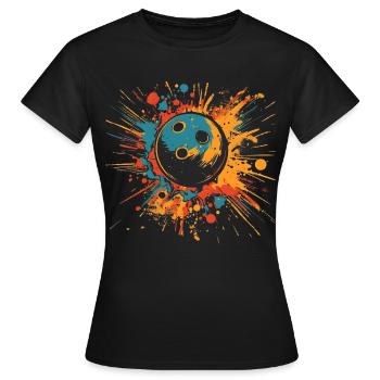 Bowling Splashes of Colour - Women's T-Shirt - black - Front - AI Model Female 172 dark (172cm)