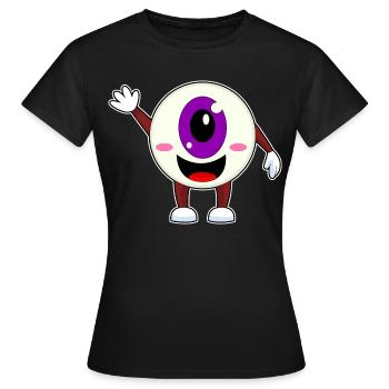 Eyeball Halloween - Women's T-Shirt - black - Front - AI Model Female 172 dark (172cm)