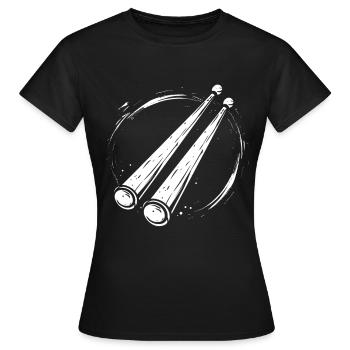 Croquis de baguettes - T-shirt Femme - noir - Devant - AI Model Female 172 dark (172cm)