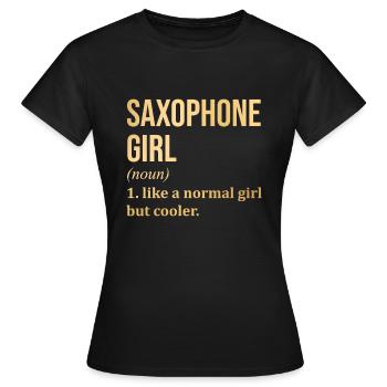 Saxophone Saxophone Saxophone - Women's T-Shirt - black - Front - AI Model Female 172 dark (172cm)