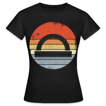 Vintage Ruler - Women's T-Shirt - black - Front - AI Model Female 172 dark (172cm)