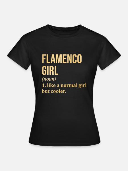 Flamenco Flamenco Flamenco - Maglietta da donna - nero