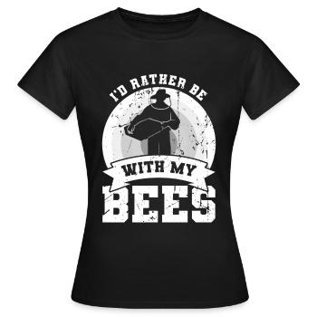 blague drôle d’apiculteur - T-shirt Femme - noir - Devant - AI Model Female 172 dark (172cm)