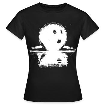 Bowlingkugel Skizze - Frauen T-Shirt - Schwarz - Vorne - AI Model Female 172 dark (172cm)