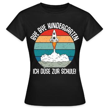 Bye Bye Kindergarten I'm Jetting To School - Women's T-Shirt - black - Front - AI Model Female 172 dark (172cm)